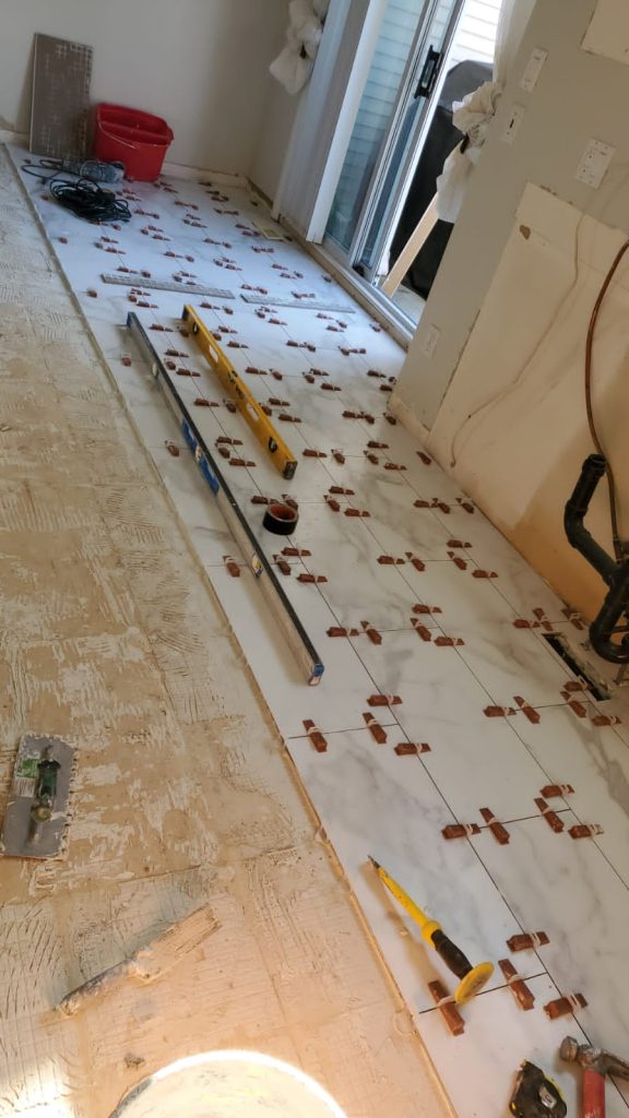 Floor heating and tilling renovation North Vancouver