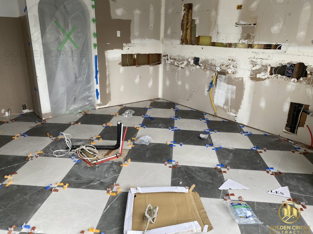 Kitchen Tile Flooring Installation in Burnaby